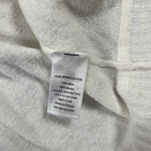 Barefoot Dreams Sweater Womens Small Wrap Pockets Cozychic Ultra Lite Ivory - Picture 7 of 16